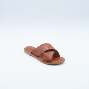 Ciabatta Incrociata Imbottita Cuoio