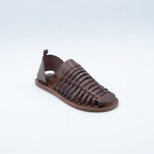 Sandalo Mocassino Imbottito Marrone
